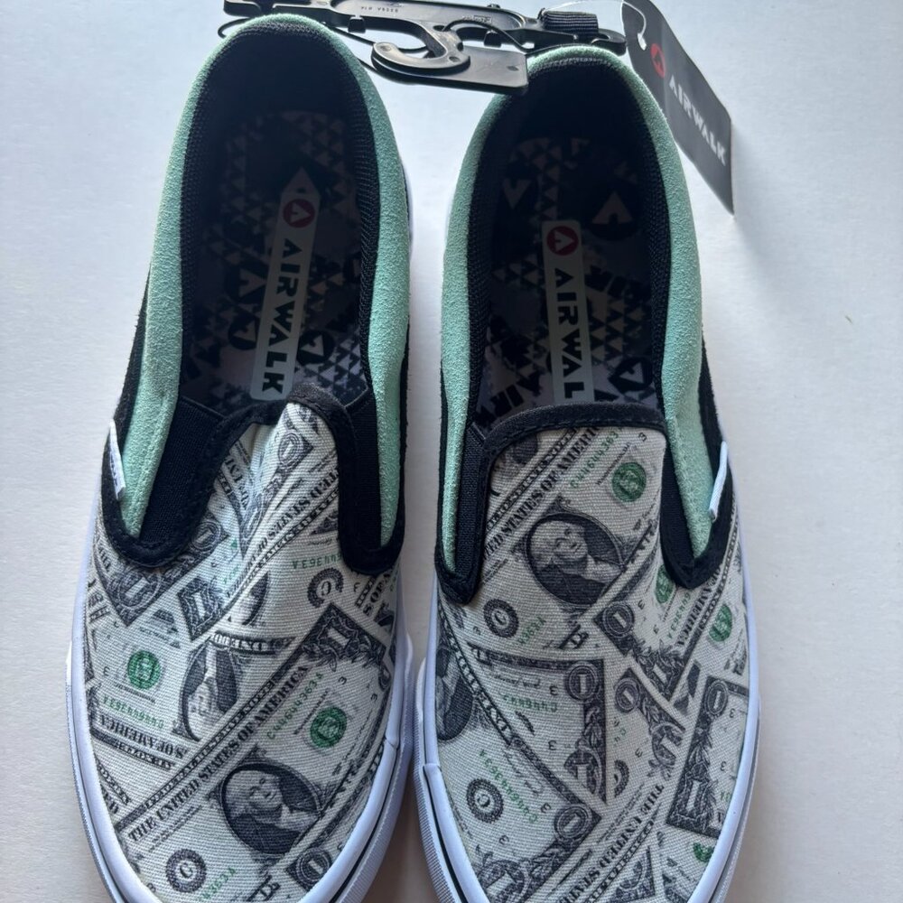 NEW Airwalk Boys Dollar Bill Sli-On Sneakers - Shoe Size 5.0 - Picture 6 of 12